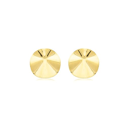 Brinco Orgânico Redondo Banhado a Ouro 18k.