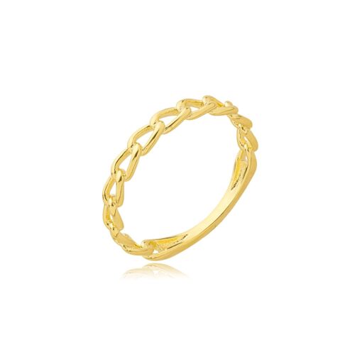 Anel Elo Banhado a Ouro 18k