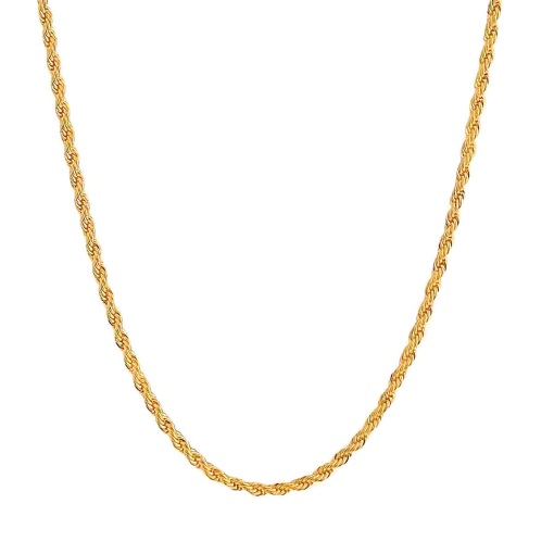 Corrente 40cm Cordão Baiano Banhada a Ouro 18k.