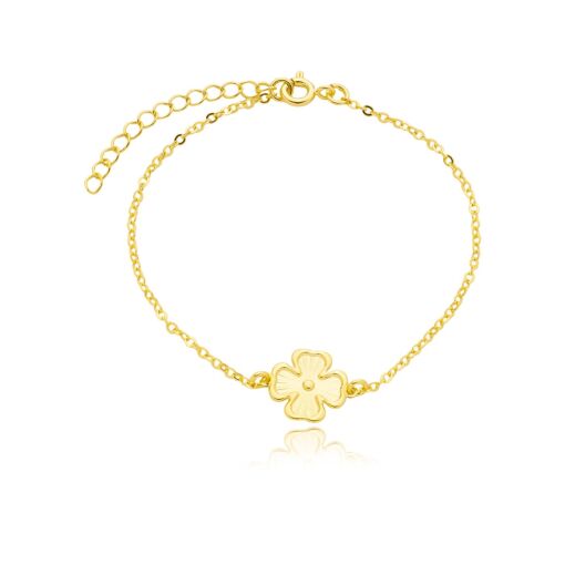 Pulseira Trevo Banhada a Ouro 18k
