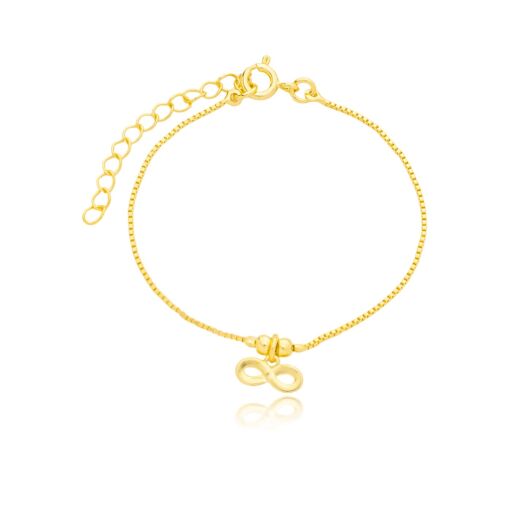Pulseira Infantil Infinito Banhada a Ouro 18k