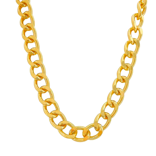 Corrente 40cm Elos Banhada a Ouro 18k.