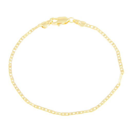 Pulseira Masculina Elos Banhada a Ouro 18k.