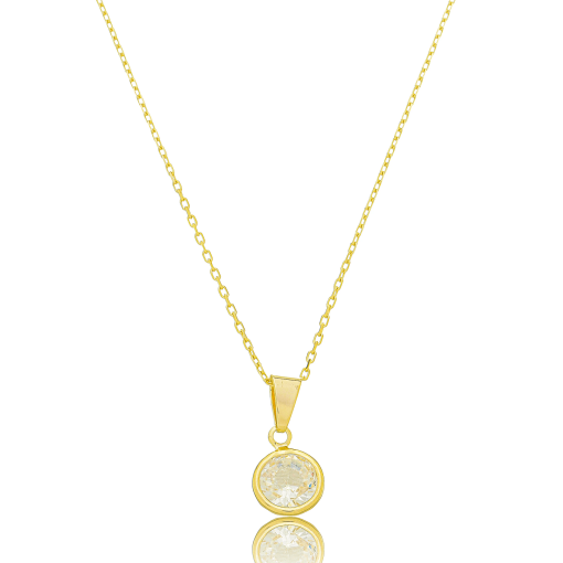 Gargantilha Ponto de Luz 8mm Banhada a Ouro 18k.