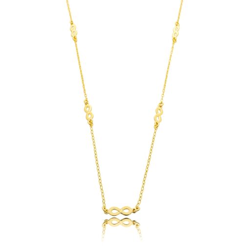 Colar 60 Cm Infinito Banhado a Ouro 18k