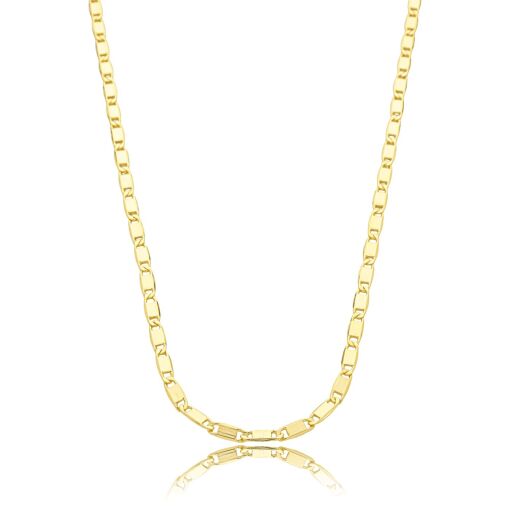 Corrente 60 Cm Masculina Banhada a Ouro 18k