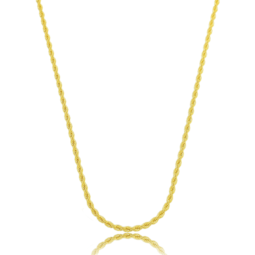 Corrente 45 Cm Cordão Baiano Banhado a Ouro 18k