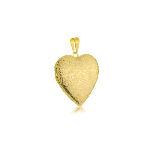 Pingente Dourado Relicário. Banhado a Ouro 18k.