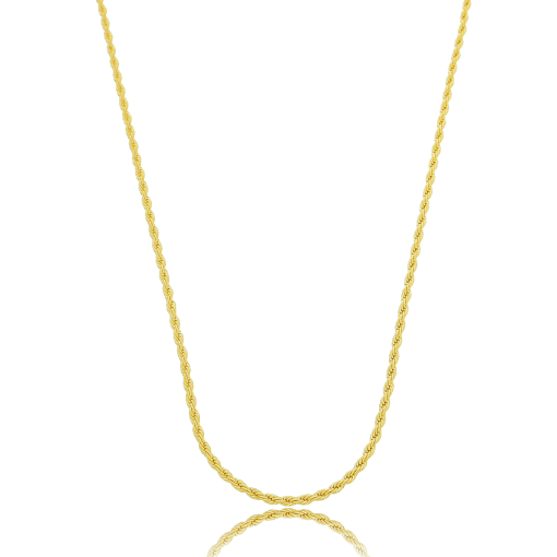 Corrente Cordão Baiano 40cm 1,5mm Banhada a Ouro 18k.