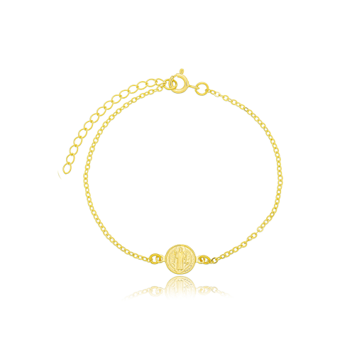 Pulseira São Bento Banhada a Ouro 18k