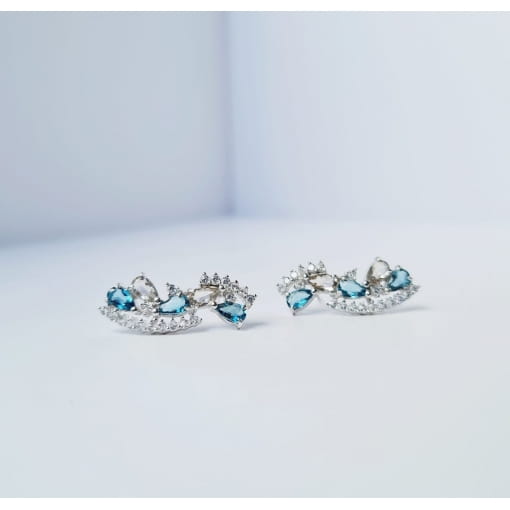 BRINCO EAR CUFF GOTAS AZUL LONDON