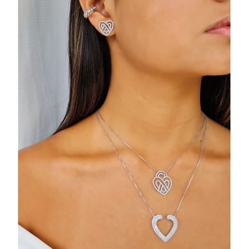 PINGENTE CORAÇÃO ABERTO CRISTAL
