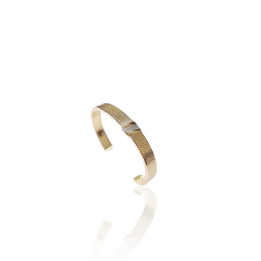 Bracelete textura retangular cravado