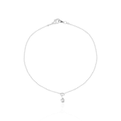 TORNOZELEIRA COM PINGENTE BOLINHA STRASS