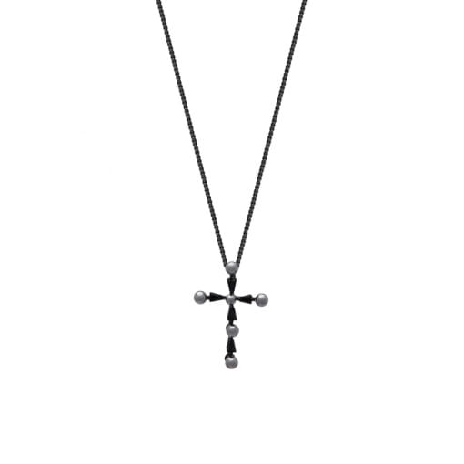 COLAR CRUZ DE PÉROLAS - ESQUENTA BLACK