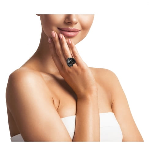 ANEL FLOCO DE NEVE - BLACK THEA