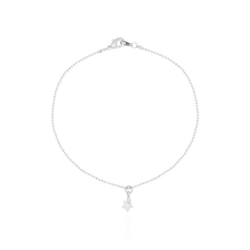 TORNOZELEIRA COM PINGENTE ESTRELA TRANSPARENTE