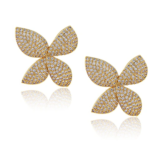 BRINCO BORBOLETA CRAVEJADA - COLEÇÃO SHINE