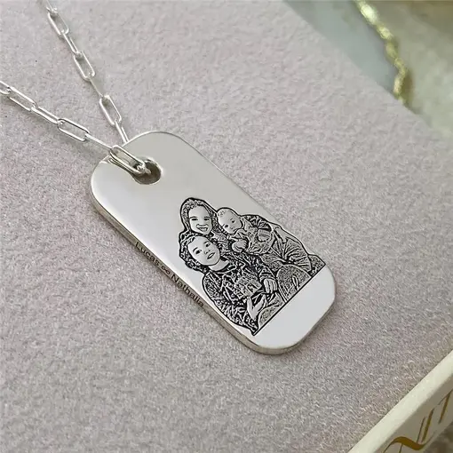 PINGENTE VIDA ETERNITY MASCULINO FOTOGRAVAÇÃO
