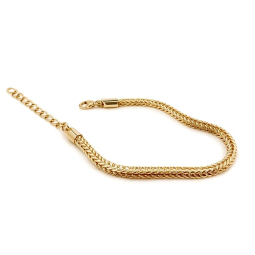 Pulseira Dourada Espinha de Peixe