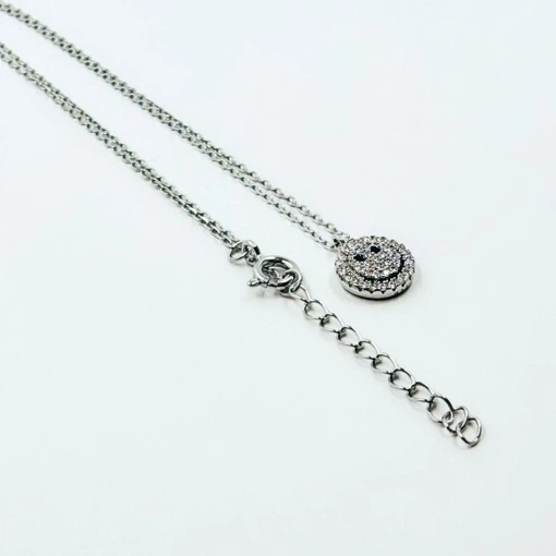 COLAR SMILE REGULÁVEL EM PRATA 925 CRAVEJADO COM ZIRCÔNIAS