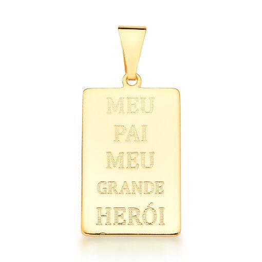 PINGENTE PAI HERÓI BANHADO A OURO 18K