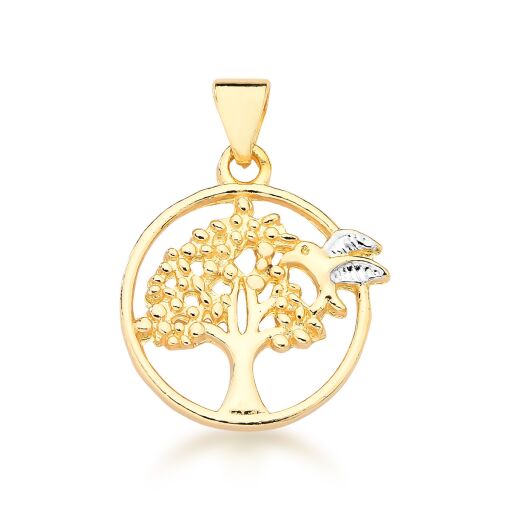 MANDALA ÁRVORE DA VIDA BANHADO A OURO 18K