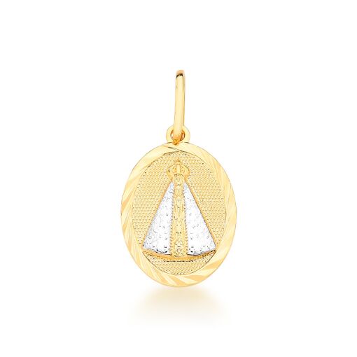 PINGENTE MEDALINHA NOSSA BANHADA A OURO 18K