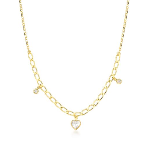 Corrente Feminina Laura Banhada a Ouro 18k