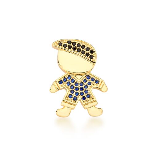PINGENTE FILHOS MENINA OU MENINO CRAVEJADO  BANHADO A OURO 18K