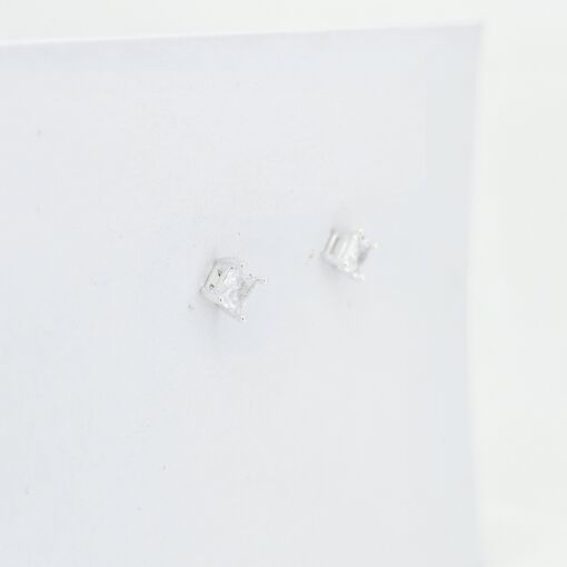 Brinco Ponto de Luz Prata Branca