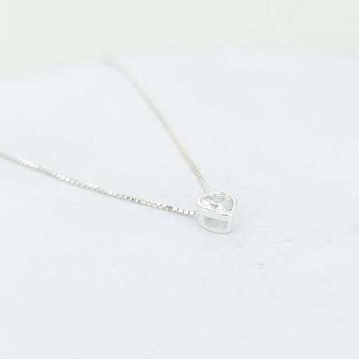 Gargantilha Ponto de Luz Prata Branca