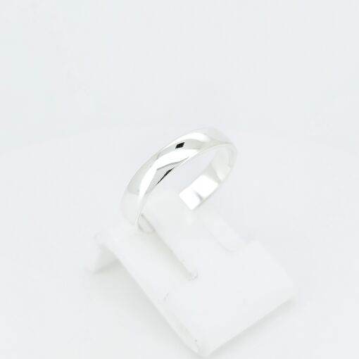 Anel Aliança Prata Branca