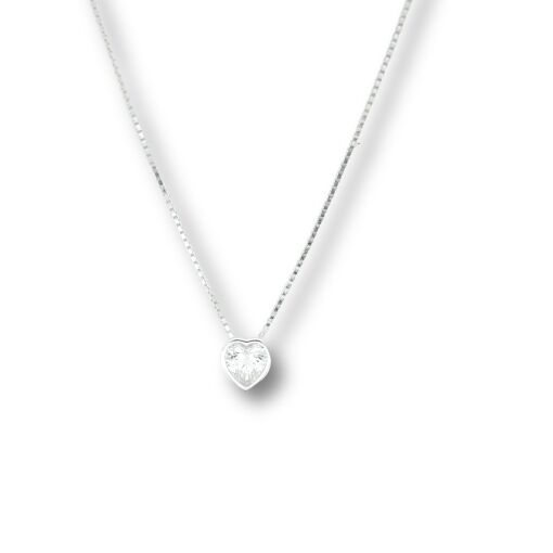 Gargantilha Ponto de Luz Prata Branca