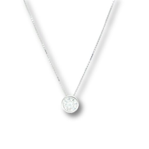 Gargantilha Ponto de Luz Prata Branca