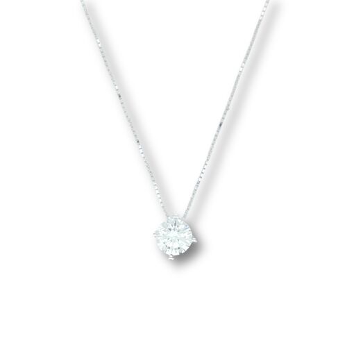 Gargantilha Ponto de Luz Prata Branca