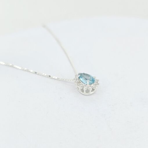 Gargantilha Gota Prata Branca