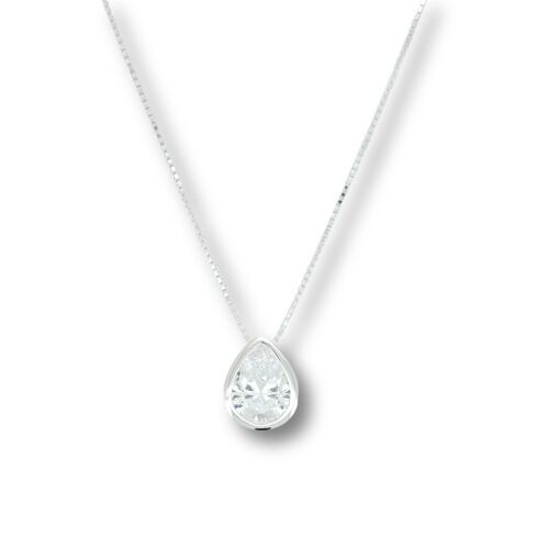 Gargantilha Ponto de Luz Prata Branca