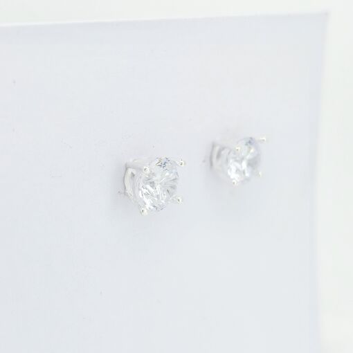 Brinco Ponto de Luz Prata Branca