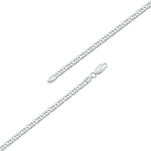 CORRENTE PRATA DUPLA 60CM