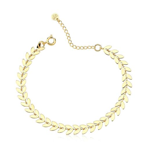 PULSEIRA FOLHEADO ESCAMA DE PEIXE 18CM + 3CM EXTENSOR
