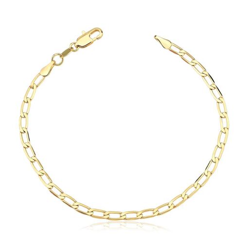 PULSEIRA FOLHEADO GRUMET ALONGADA 3.3MM 20CM