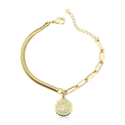 PULSEIRA FOLHEADO PAI NOSSO 18CM + 3CM EXTENSOR