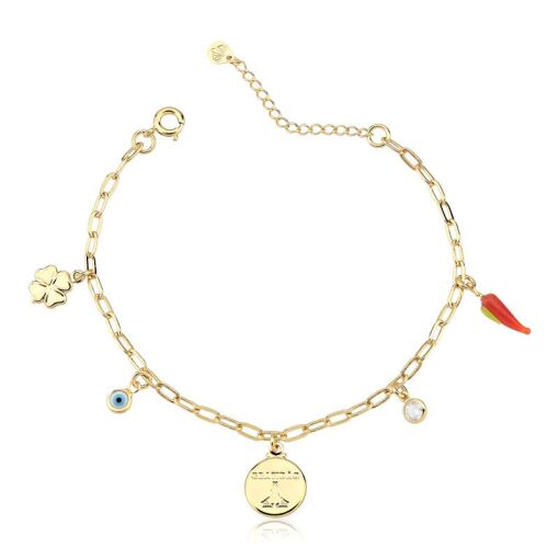 PULSEIRA FOLHEADO SORTE - PATUÁ 18CM + 3CM EXTENSOR