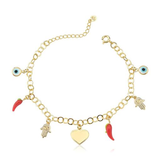 PULSEIRA FOLHEADO SORTE - PATUÁ 18CM + 3CM EXTENSOR