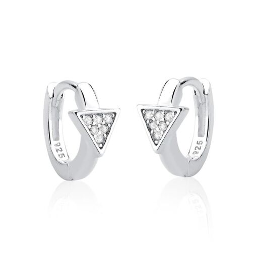 BRINCO PRATA CLICK COM TRIÂNGULO