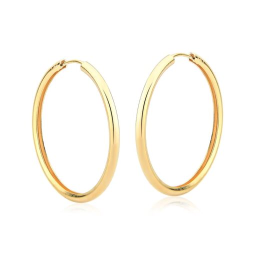 BRINCO FOLHEADO ARGOLA INTEIRA 3,5CM FIO 0,3