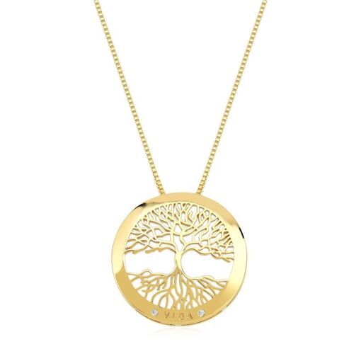 GARGANTILHA FOLHEADO ARVORE DA VIDA VAZADA