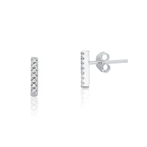 BRINCO PRATA PALITINHO COM ZIRCÔNIA