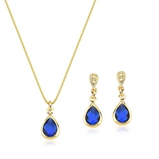 CONJUNTO FOLHEADO GOTA PEQ. - CORES - VENEZIANA FINA